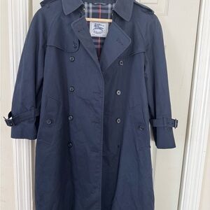 Burberry Midnight Blue Double-Breasted Girls Trench Coat (Cotton)